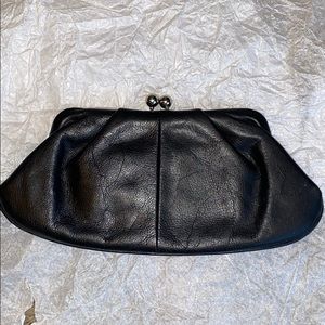 Essentials ABS Black Leather Clutch